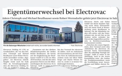 Change of ownership at Electrovac