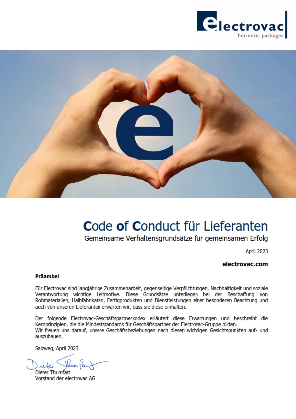 Downloads und zertifikate i electrovac ag